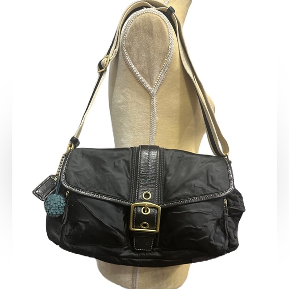 Coach Handbags - Coach SOHO HAMPTON SNAP BUCKLE FLAP PURSE NYLON  HAND BAG F05J-8F27 Y2K